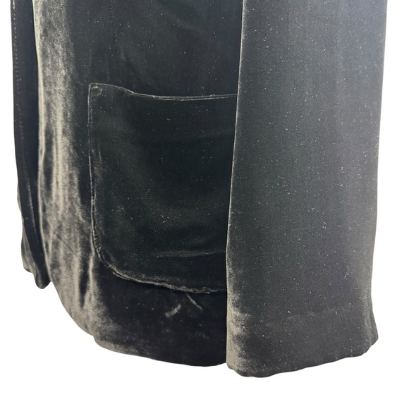 J.Jill Velvet Blazer Jacket Women’s Size S Black Silk Blend - Picture 4 of 14